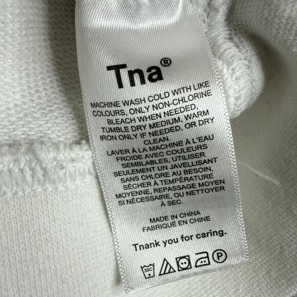 ARITZIA TNA Cropped‎ Zip Sweatshirt Women XS White Activewear Lightweight - Picture 4 of 9